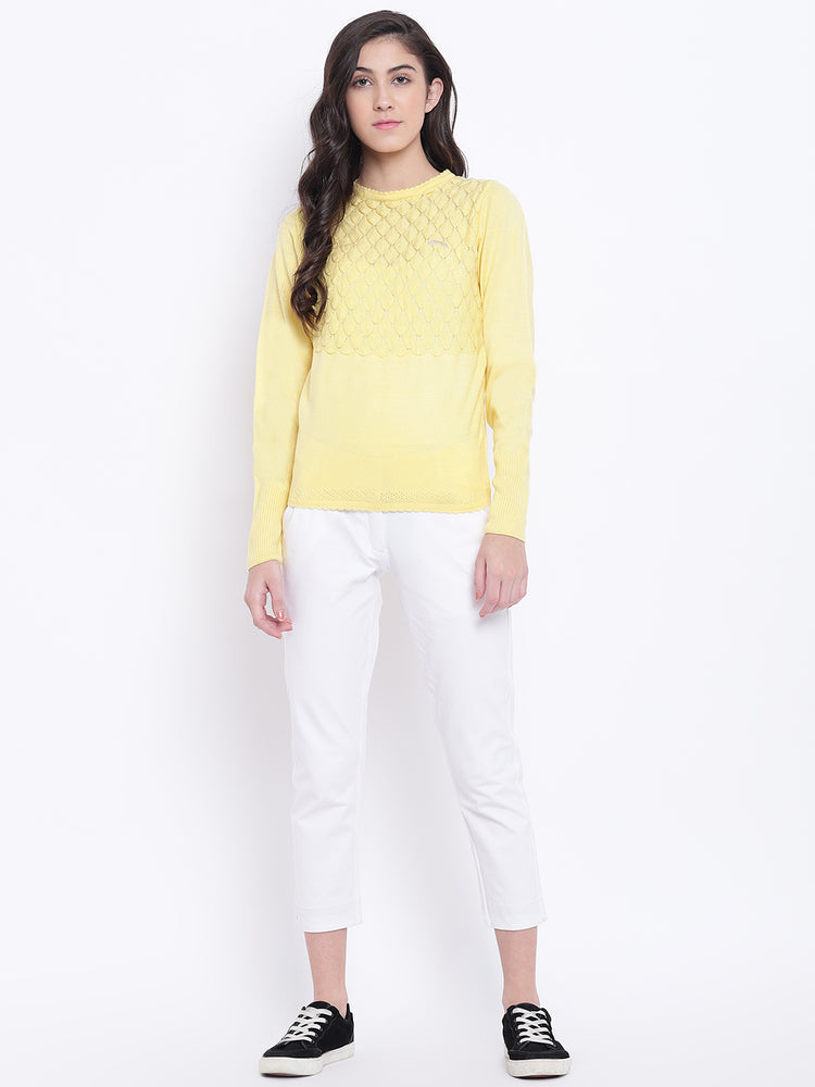 Women Yellow Casual Sweaters - JUMP USA