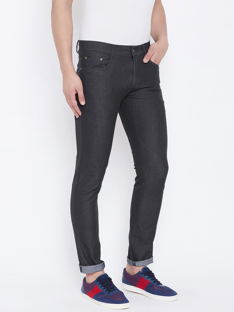 JUMP USA Men Black Solid Regular Fit Jeans - JUMP USA