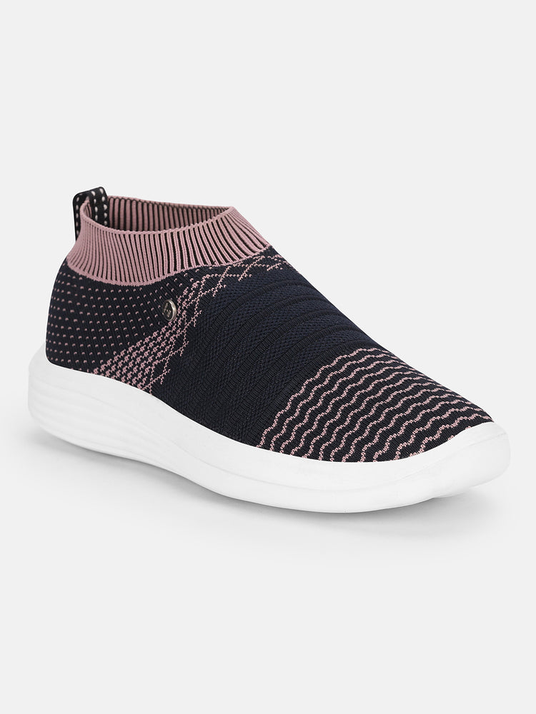 JUMP USA Women's Textured Blue Smart Casual Sneakers Shoes - JUMP USA