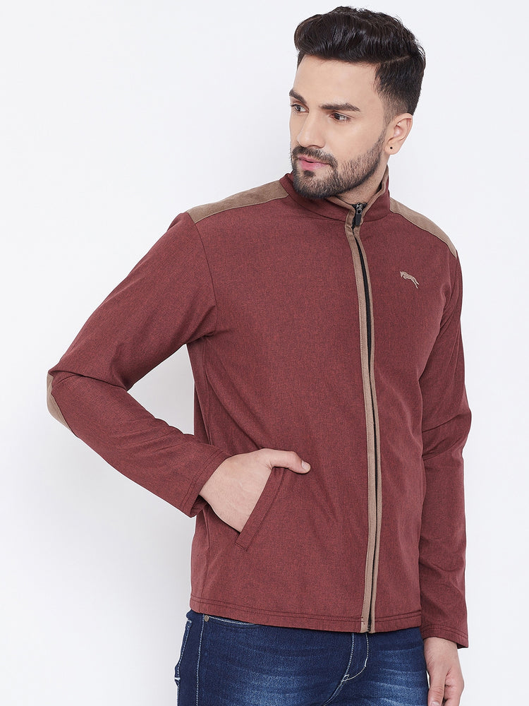 JUMP USA Men Red Solid Bomber Jacket - JUMP USA