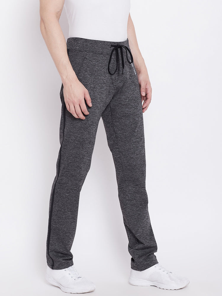 JUMP USA Men Grey Active Wear Solid Track Pant - JUMP USA