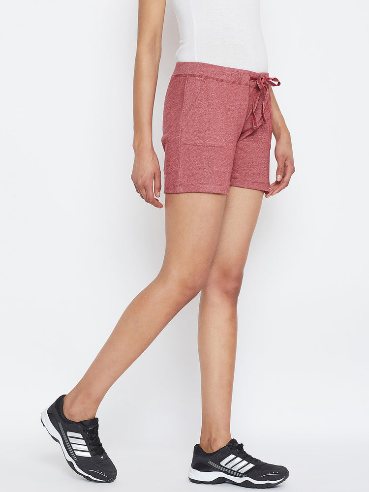 JUMP USA Women Red Solid Shorts - JUMP USA