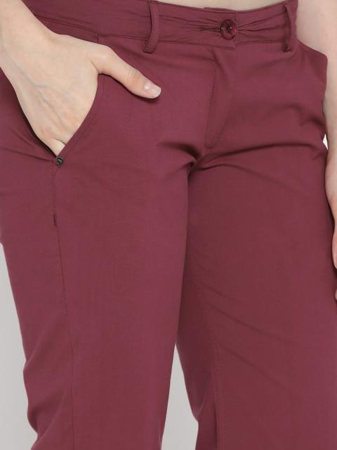 Women Solid Flared Trousers - JUMP USA