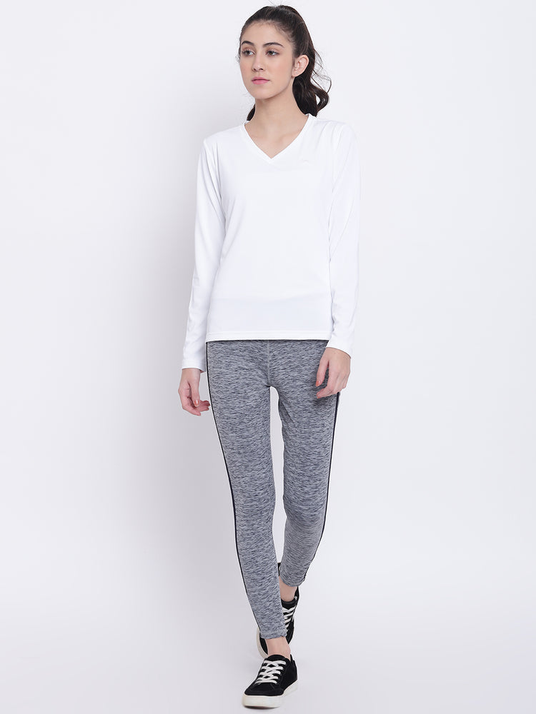 Women White Casual T-shirt - JUMP USA