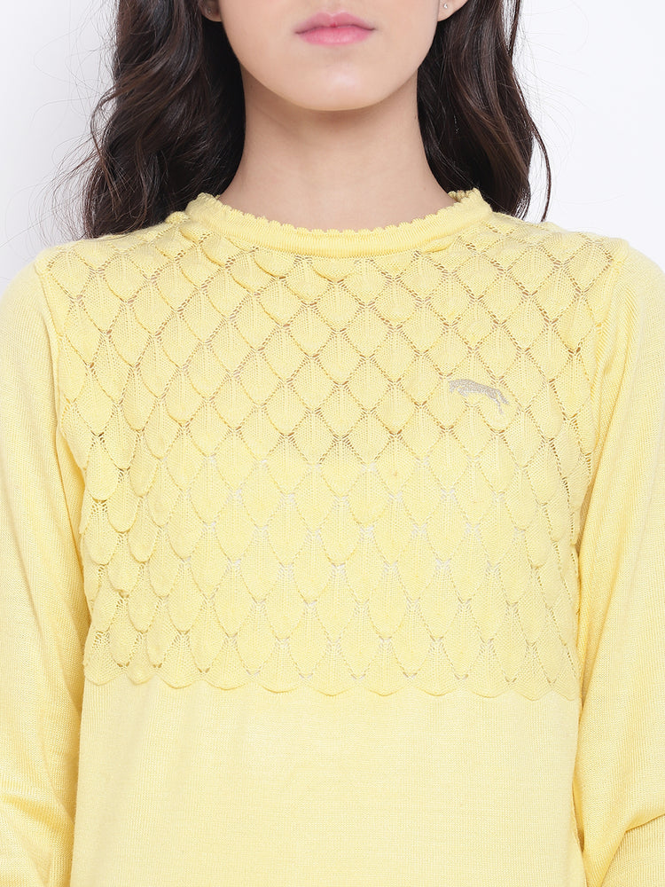 Women Yellow Casual Sweaters - JUMP USA