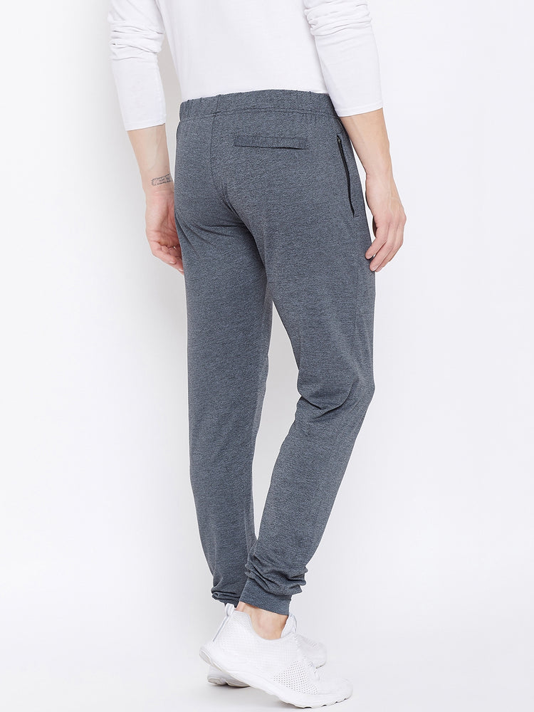 JUMP USA Men Slim Fit Navy Blue Solid Active Wear Joggers - JUMP USA