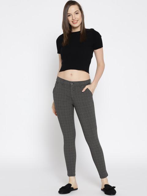 Women checked Cropped Trousers - JUMP USA
