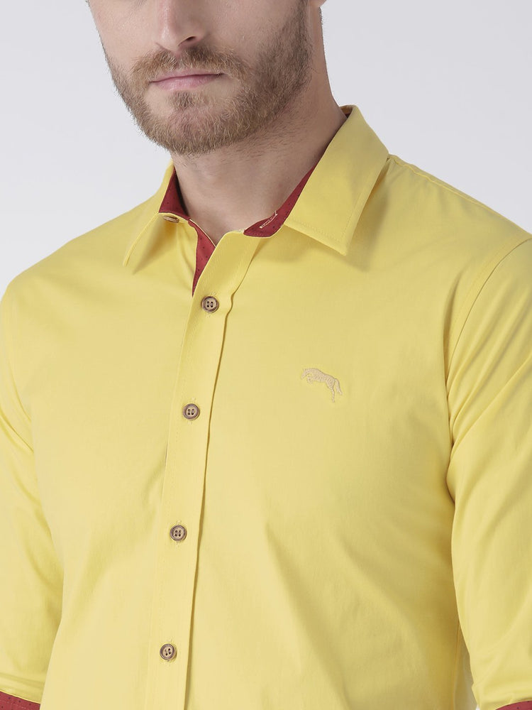 Men Slim Fit Casual Cotton Shirt - JUMP USA (1568779403306)