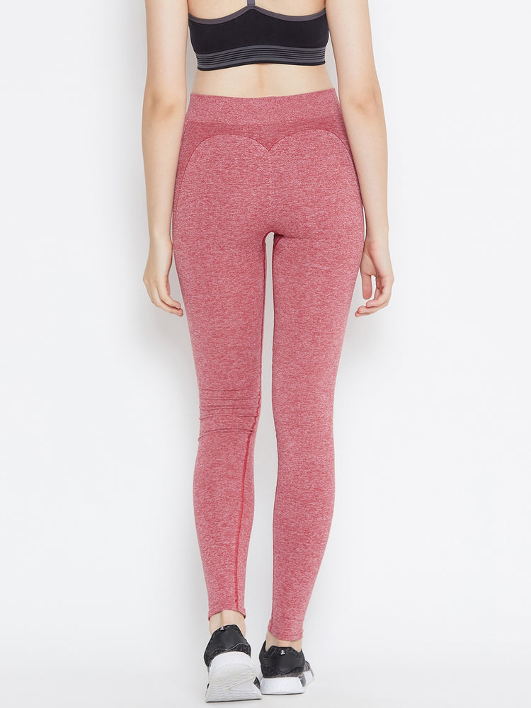 JUMP USA Women Red Solid Skinny-Fit Tights - JUMP USA