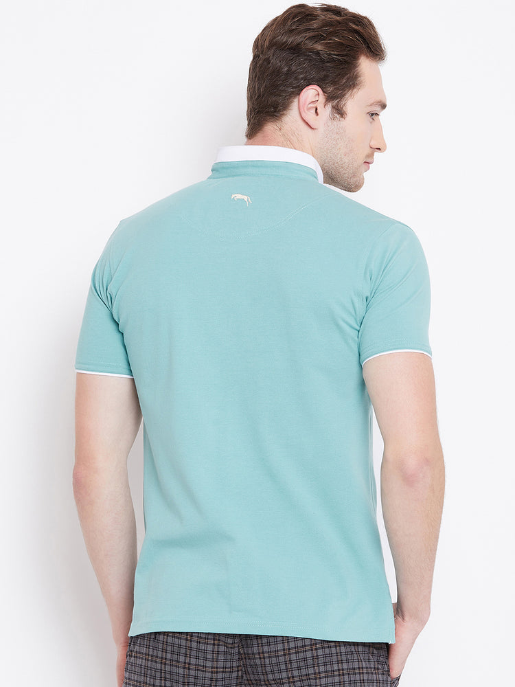 JUMP USA Men Blue Polo T-Shirt - JUMP USA