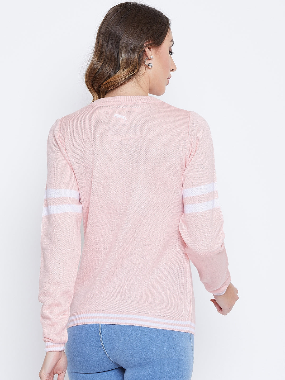 JUMP USA Women Pink Solid Sweaters - JUMP USA