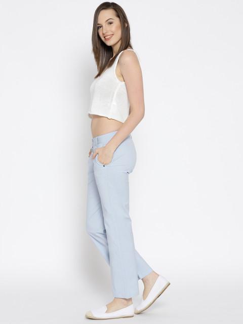 Women Solid Flared Trousers - JUMP USA