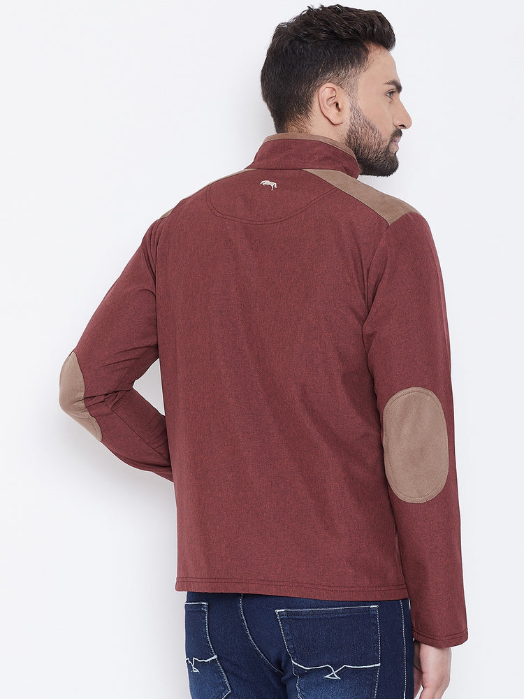 JUMP USA Men Red Solid Bomber Jacket - JUMP USA