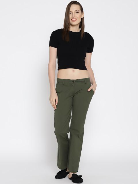 Women Solid Flared Trousers - JUMP USA