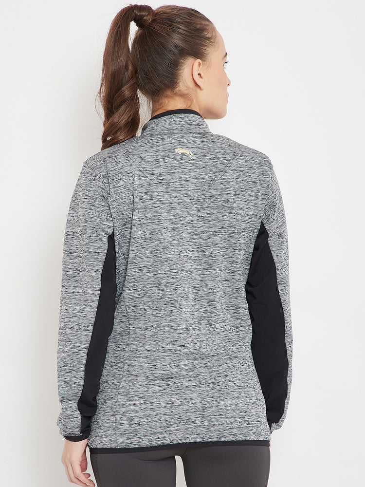 Women Sports Black Sporty Jacket - JUMP USA