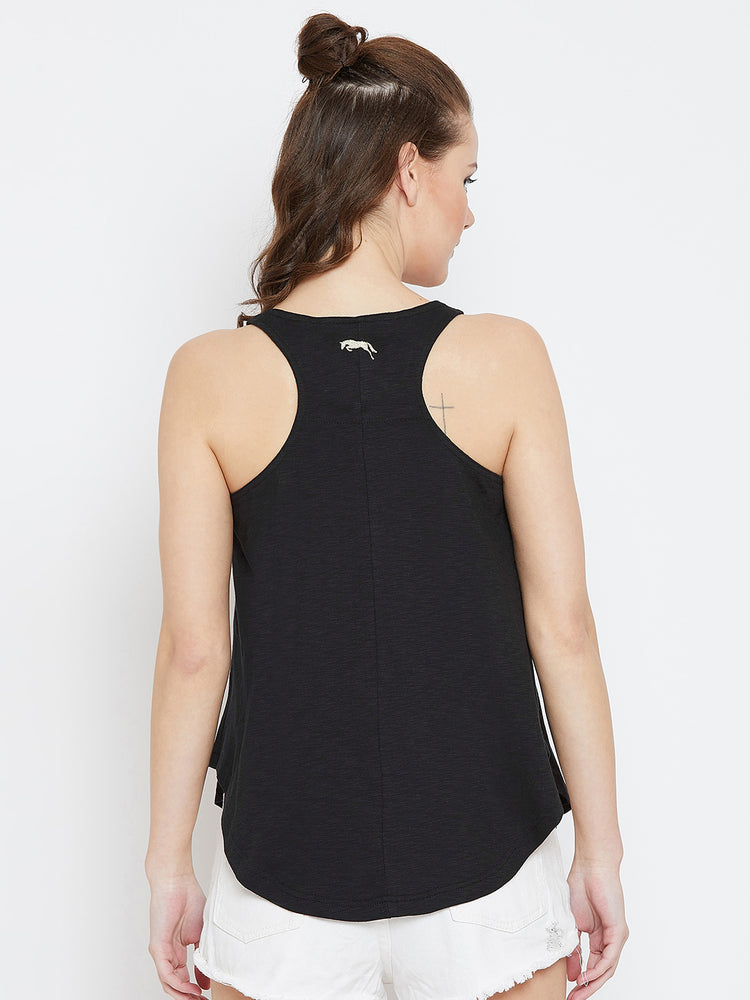 JUMP USA Women Black Solid Tank Top - JUMP USA