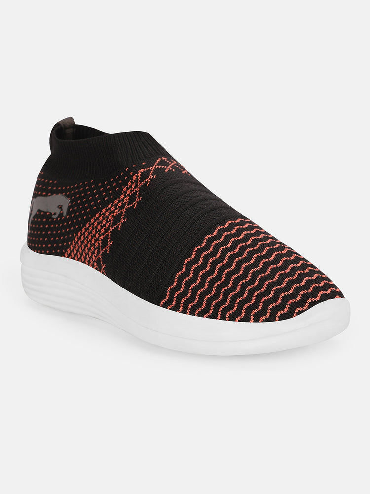 JUMP USA Women's Textured Black Smart Casual Sneakers Shoes - JUMP USA