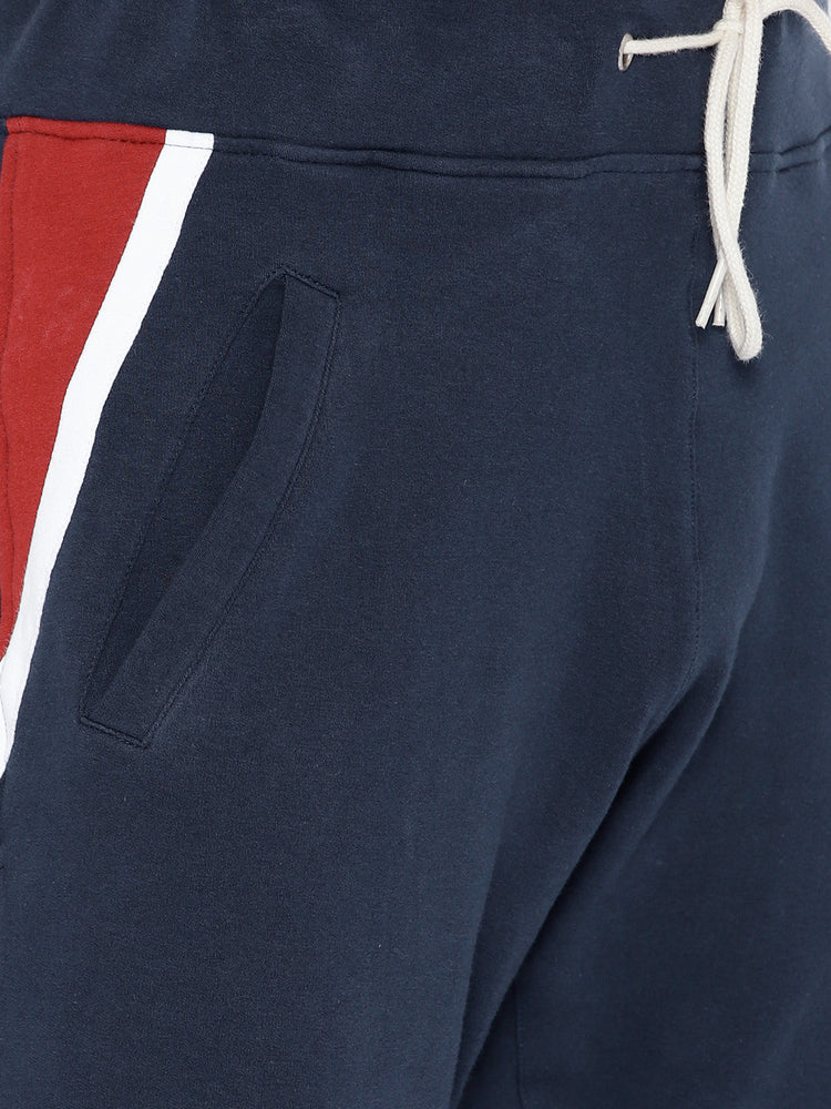 Navy Blue Solid Track Pants - JUMP USA