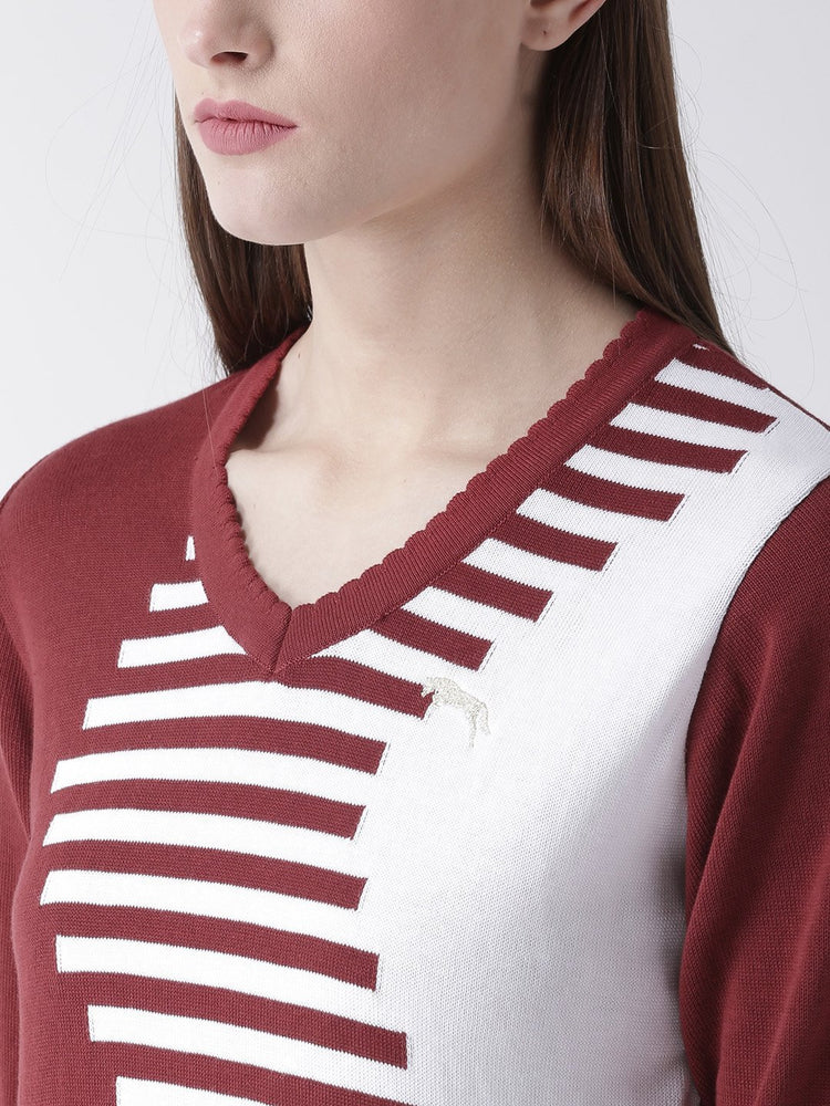 Women Cotton Casual Long Sleeve Red Winter Sweaters - JUMP USA (1568777044010)