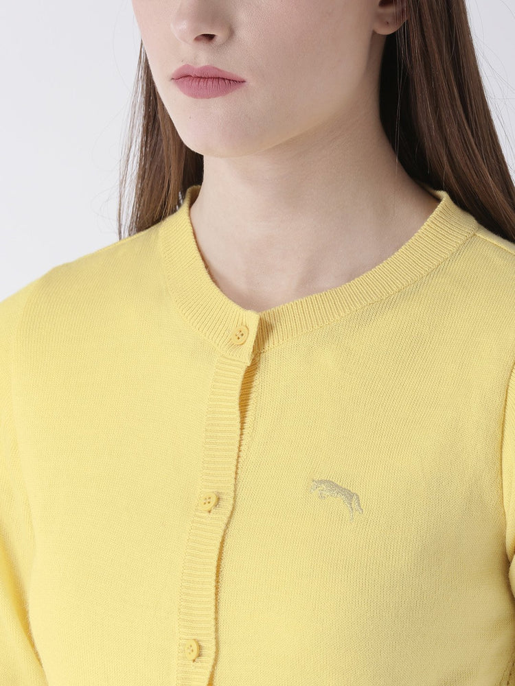 Women Cotton Casual Long Sleeve Yellow Winter Sweaters - JUMP USA (1568776519722)