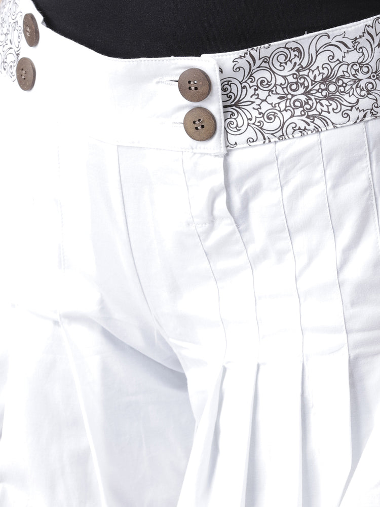 Women White Casual Shorts - JUMP USA