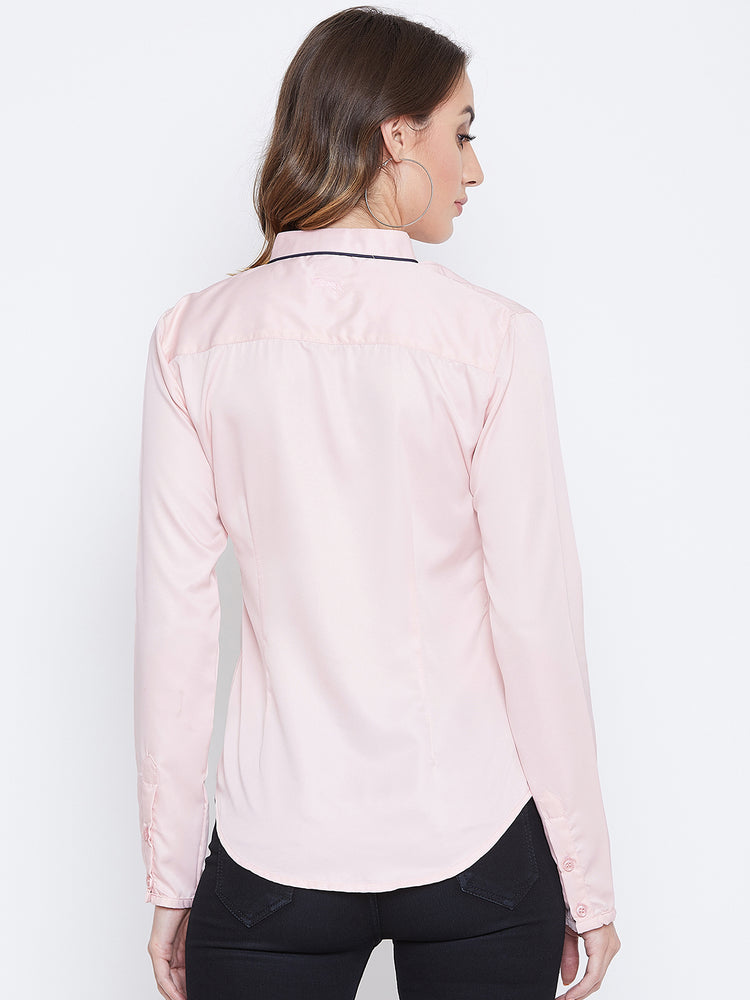 JUMP USA Women Pink Solid Casual Shirts - JUMP USA