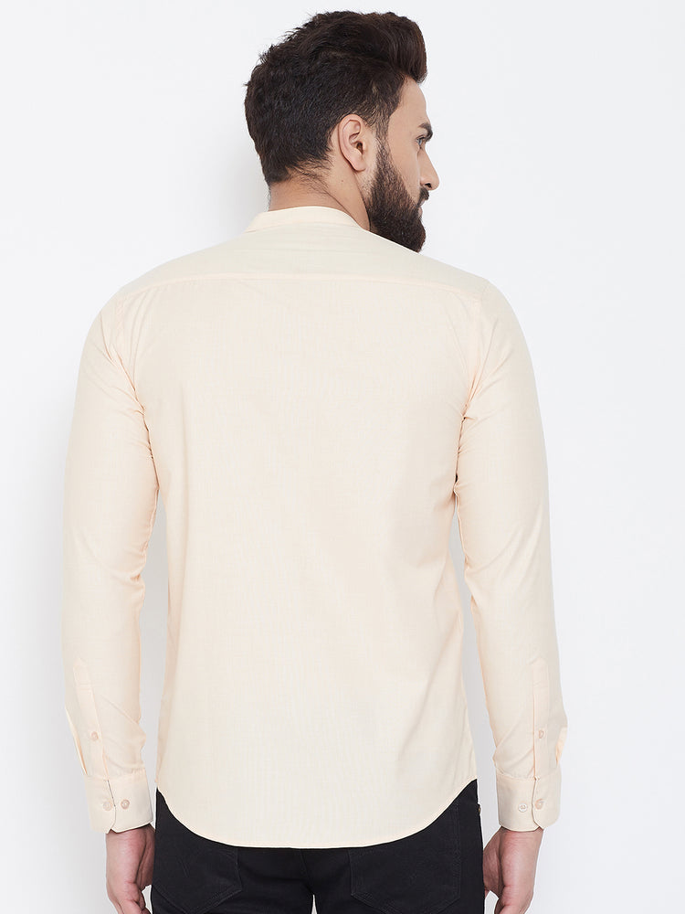 JUMP USA Men Butter Solid Cotton Casual Shirts - JUMP USA
