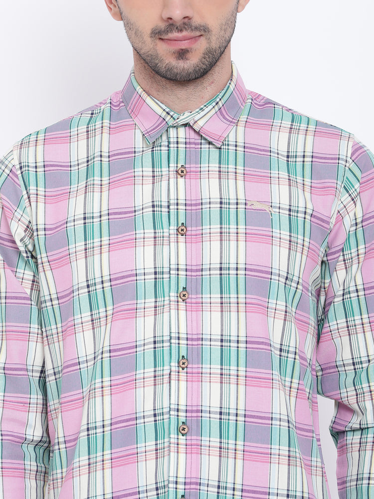 Men Casual Checked Multi Shirts - JUMP USA
