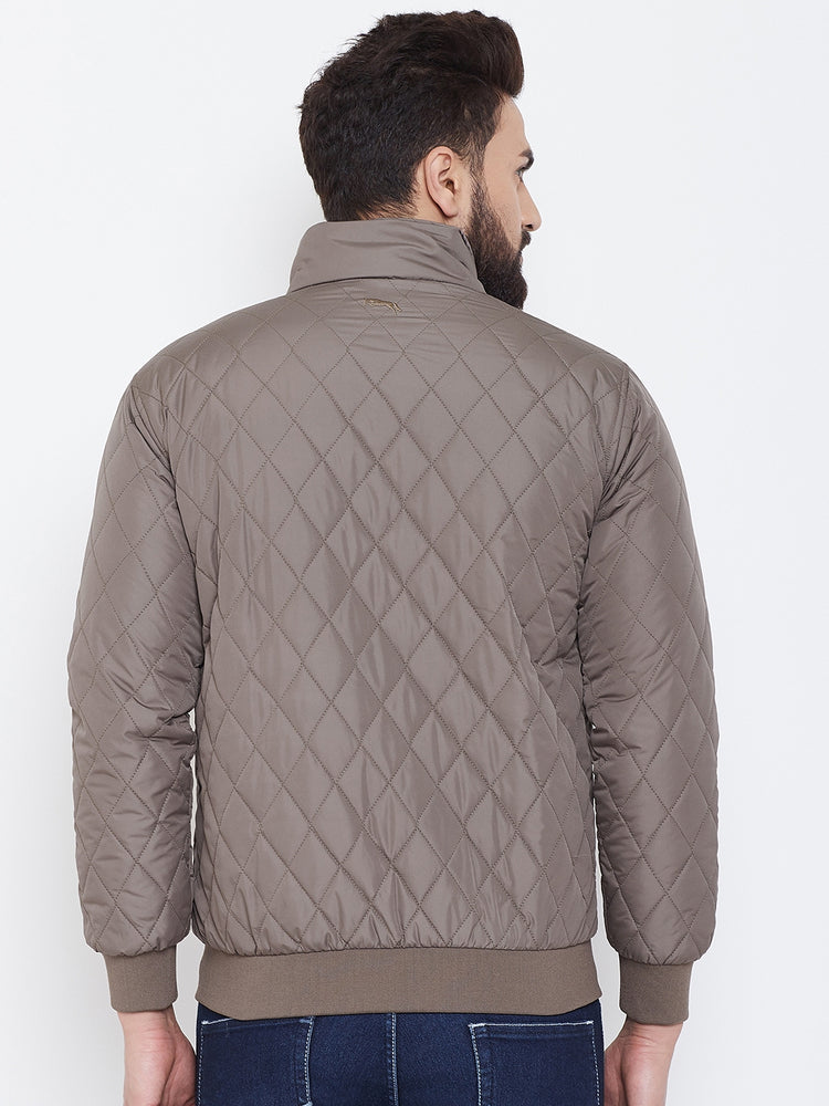JUMP USA Men Brown Design Casual Quilted Jacket - JUMP USA