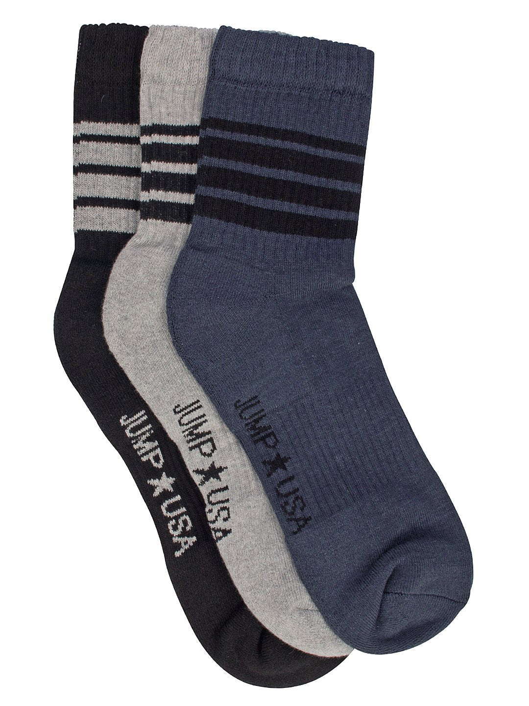 Men Pack of 3 Calf length socks - JUMP USA (1568793886762)