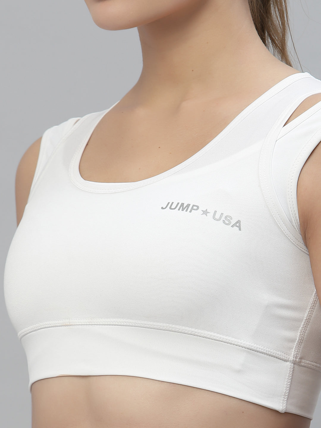 JUMP USA Solid Non-Wired Non Padded Sports Bra