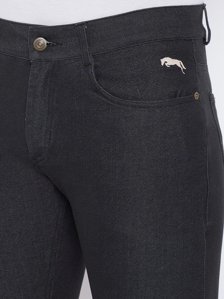 JUMP USA Men Black Solid Regular Fit Jeans - JUMP USA