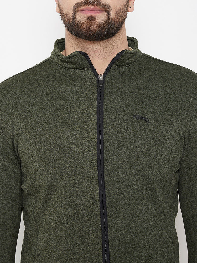 JUMP USA Men Olive Solid Bomber Jacket - JUMP USA