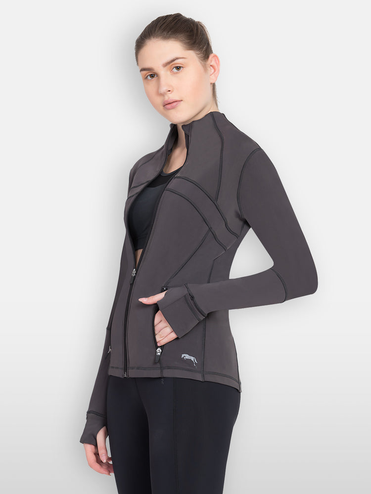 Women Solid Jacket - JUMP USA
