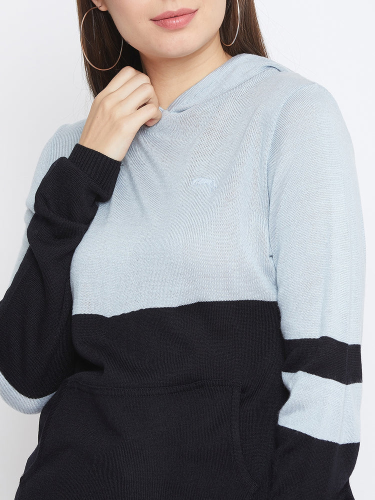 JUMP USA Women Solid Casual Hooded Pullover - JUMP USA
