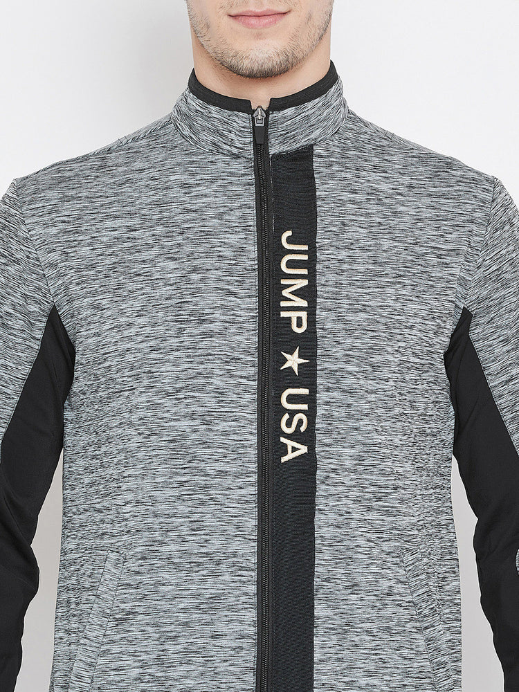 Men Sports Black Sporty Jacket - JUMP USA
