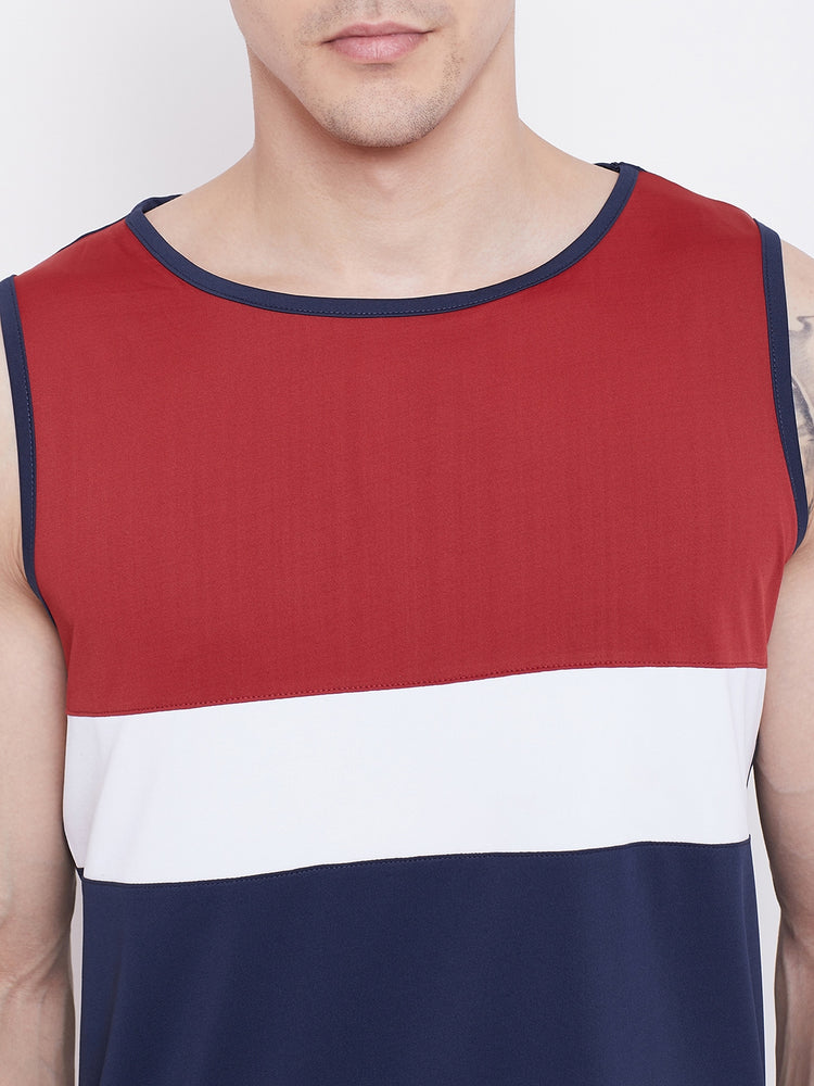 JUMP USA Men Navy Blue Polyster Sports Round Neck T-Shirt - JUMP USA