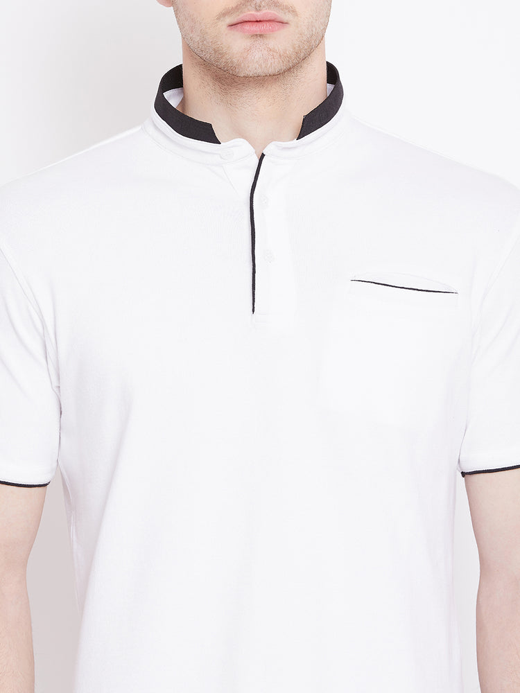 JUMP USA Men White Polo T-Shirt - JUMP USA