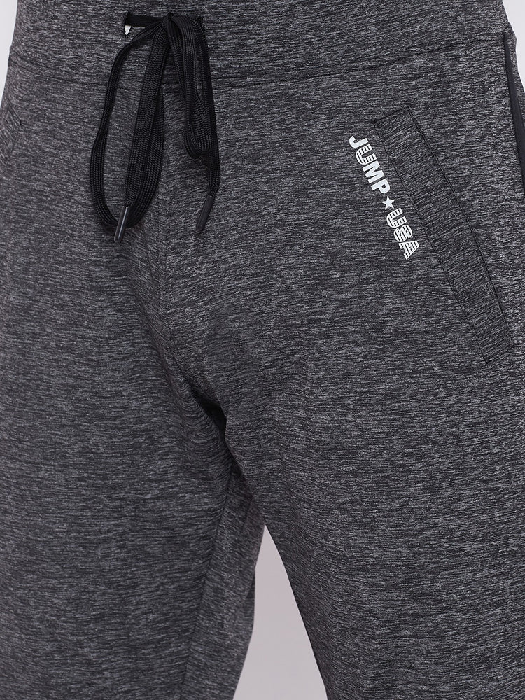 JUMP USA Men Grey Active Wear Solid Track Pant - JUMP USA