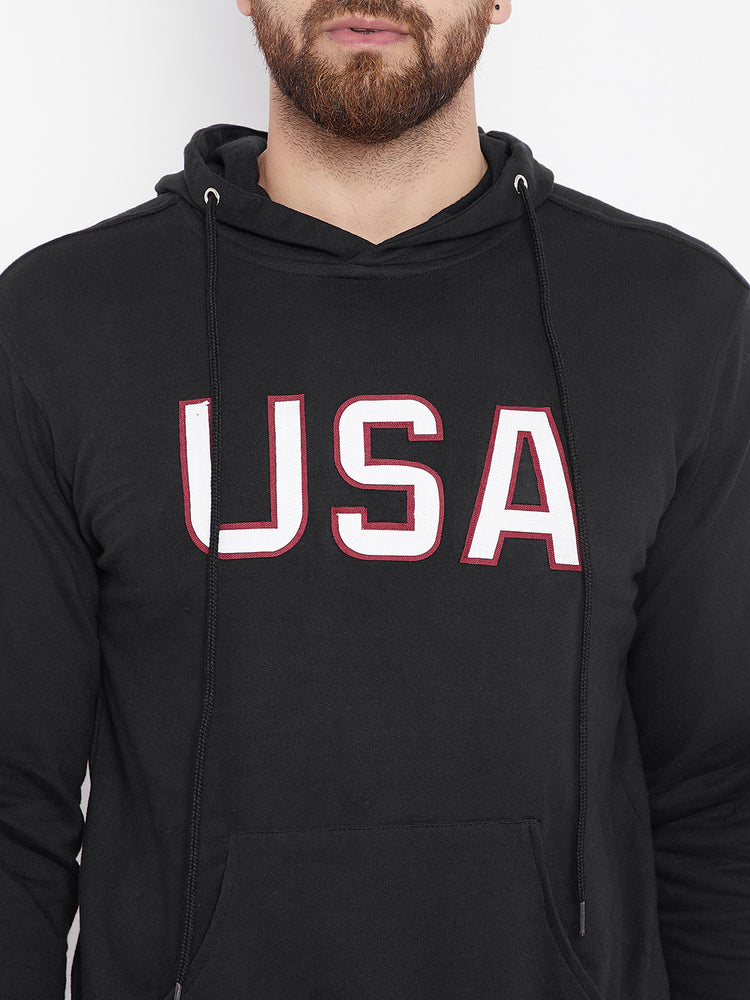 Mens Solid Black Sweatshirt - JUMP USA