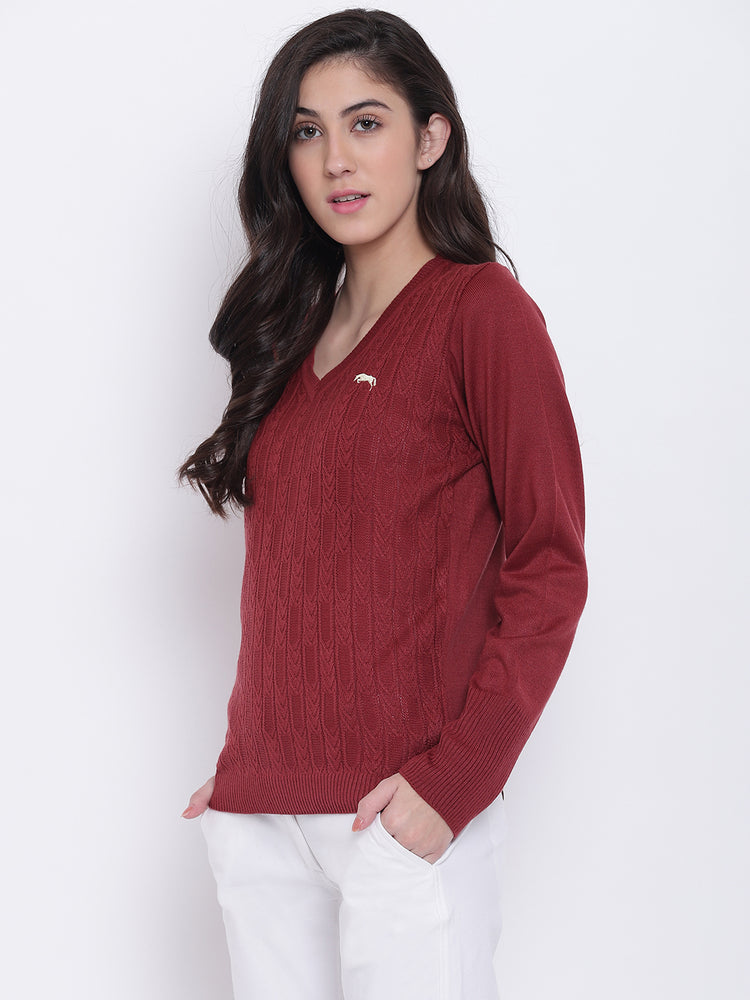Women Red Casual Sweaters - JUMP USA