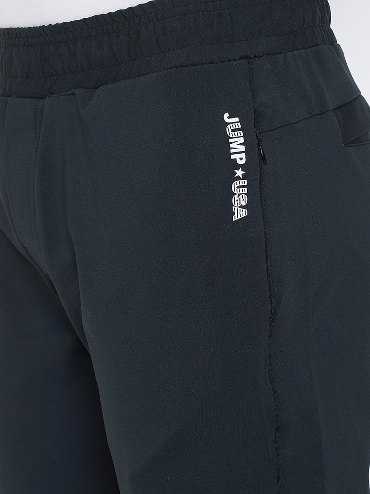 JUMP USA Men Black Solid Sports Track Pant - JUMP USA