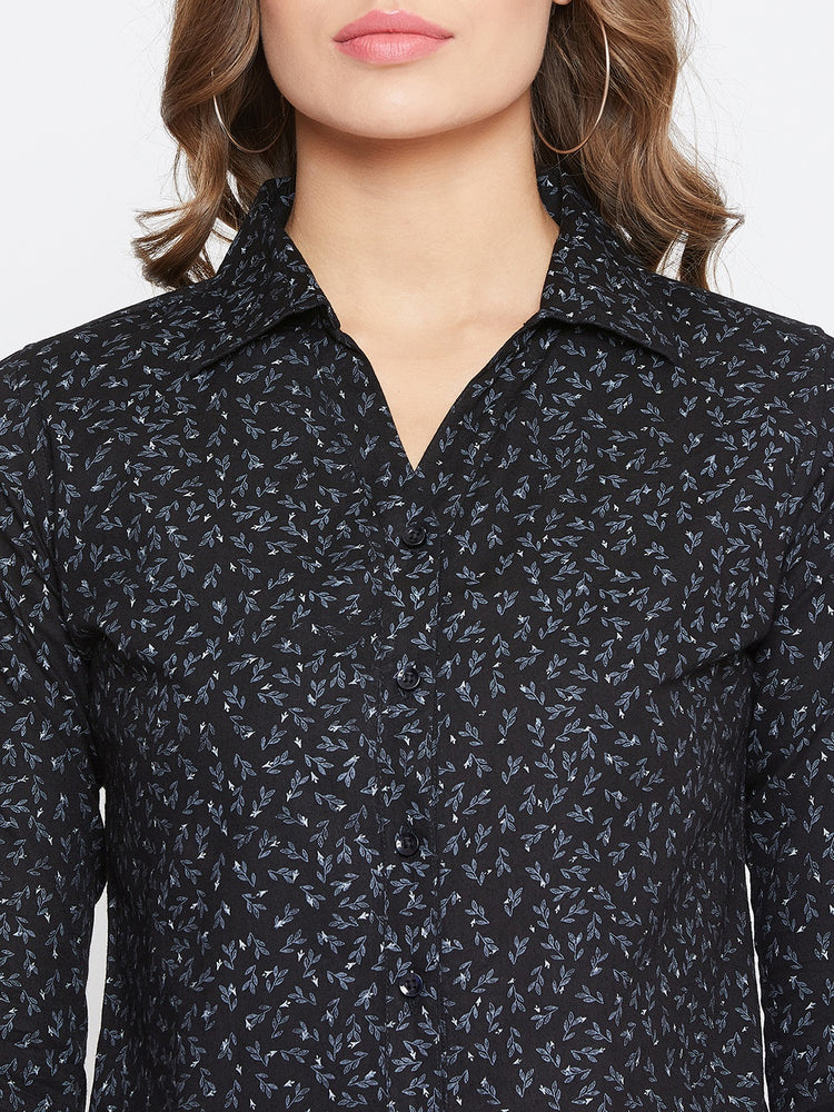 JUMP USA Women Regular Fit Black Casual Shirt - JUMP USA