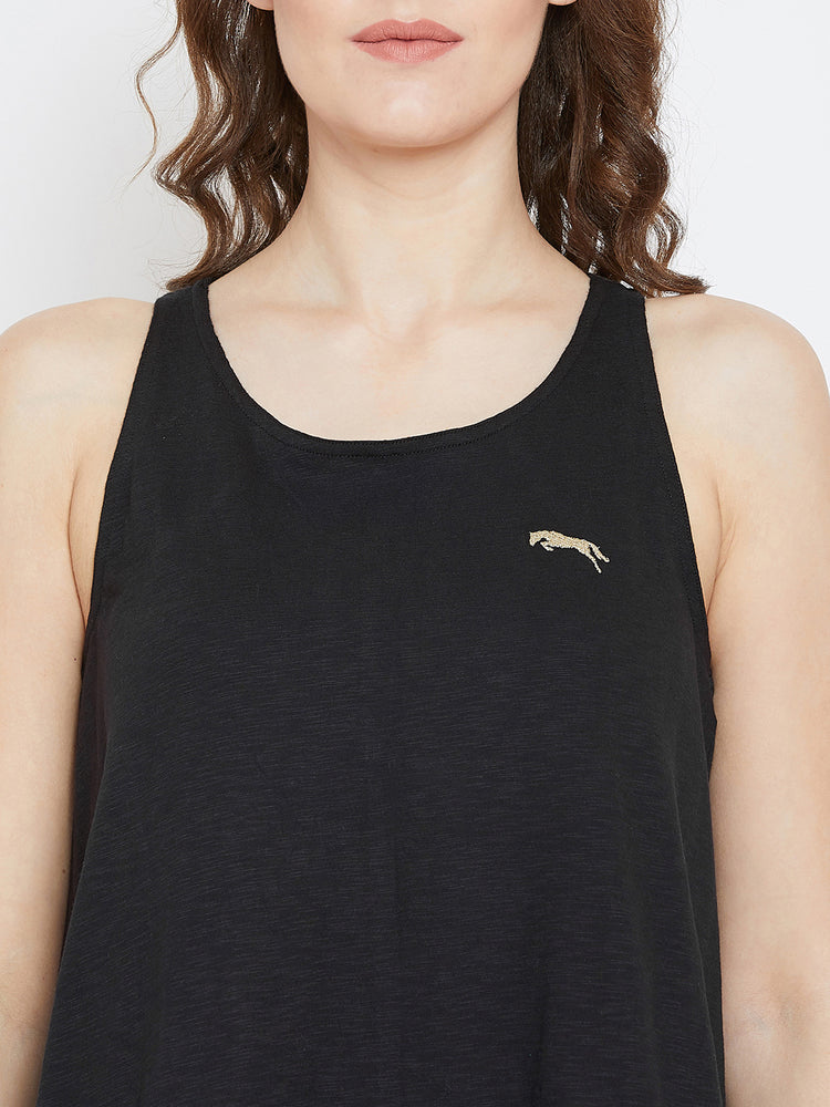 JUMP USA Women Black Solid Tank Top - JUMP USA