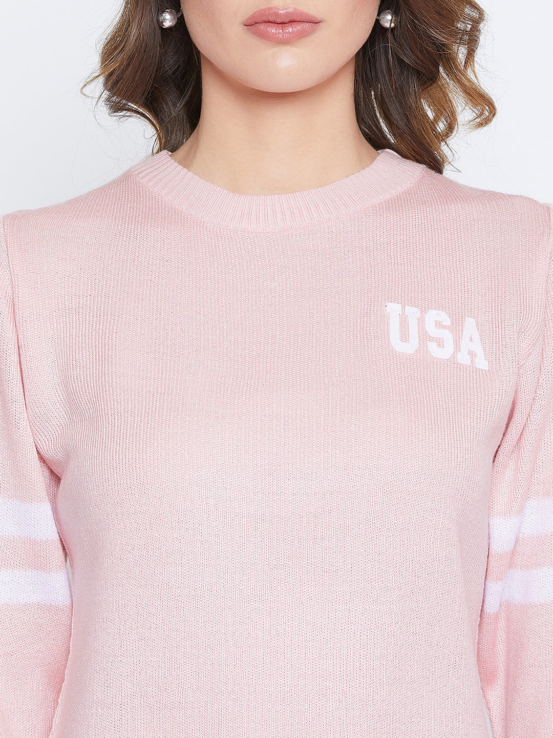JUMP USA Women Pink Solid Sweaters - JUMP USA