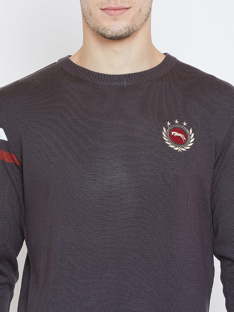 Men Charcoal Casual Sweaters - JUMP USA