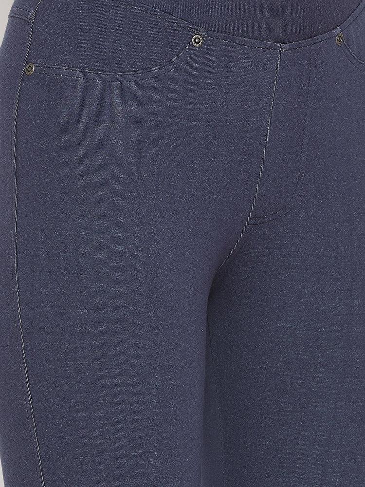 Women Navy Blue Casual Tights - JUMP USA