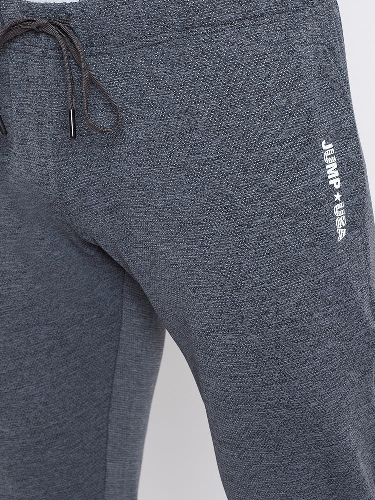 JUMP USA Men Slim Fit Navy Blue Solid Active Wear Joggers - JUMP USA