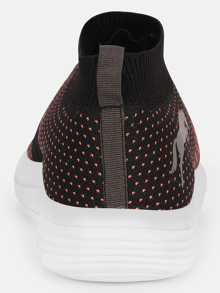 JUMP USA Women's Textured Black Smart Casual Sneakers Shoes - JUMP USA