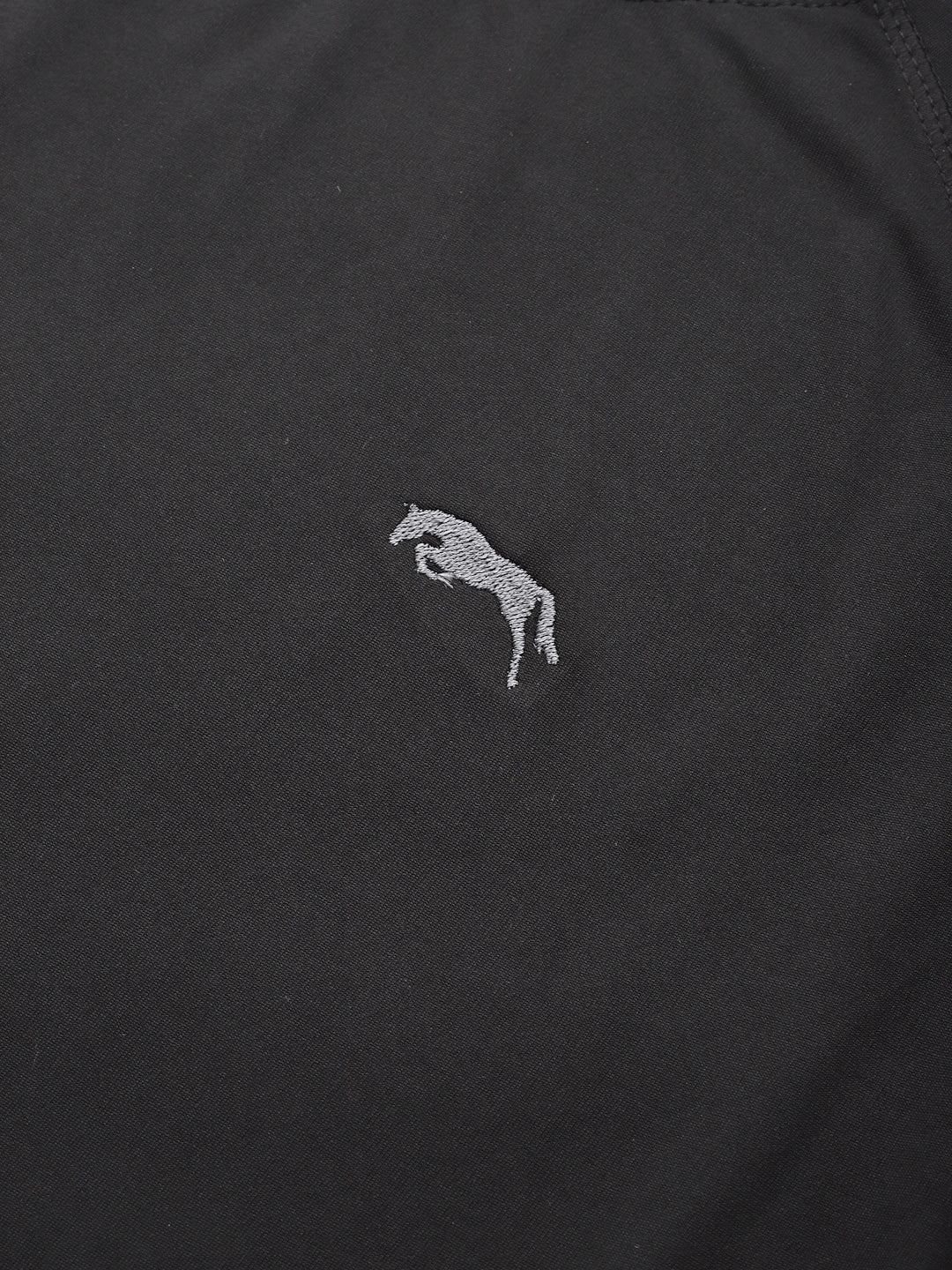 JUMP USA Men Black Sports Round Neck T-shirt